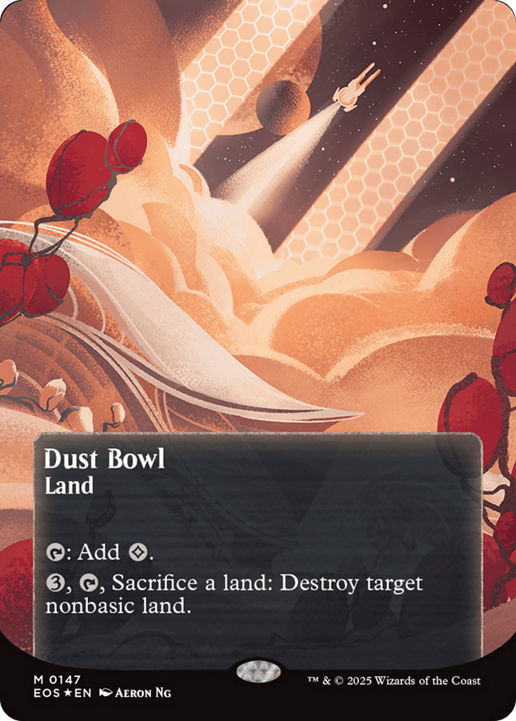 Dust Bowl (0057) (Borderless) (Galaxy Foil) [Edge of Eternities: Stellar Sights] MTG Single Magic: The Gathering  | Multizone: Comics And Games
