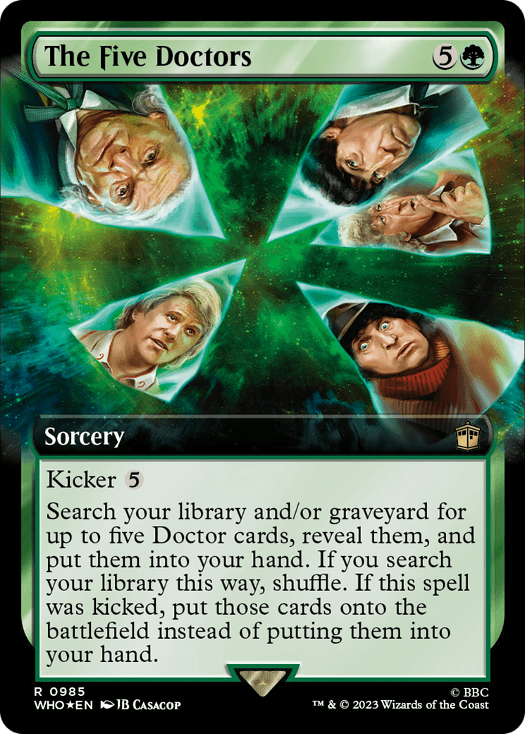 The Five Doctors (Extended Art) (Surge Foil) [Doctor Who] MTG Single Magic: The Gathering  | Multizone: Comics And Games