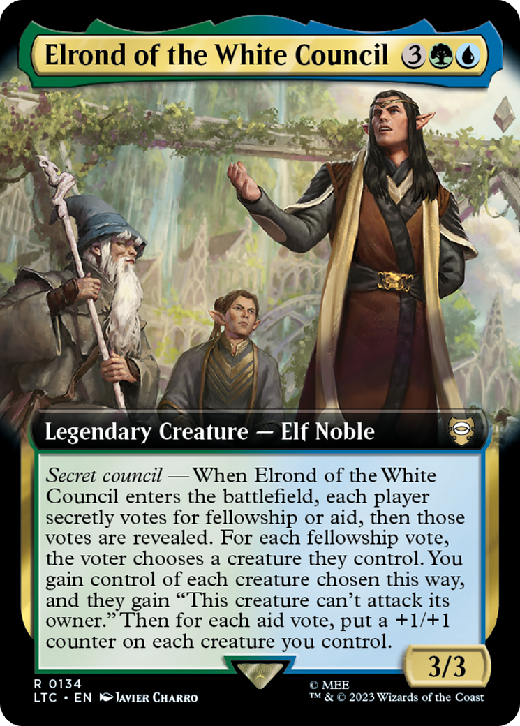 Elrond of the White Council (Extended Art) [The Lord of the Rings: Tales of Middle-Earth Commander] | Multizone: Comics And Games