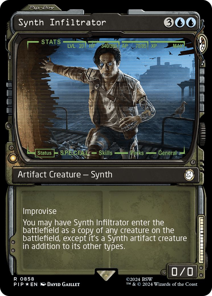Synth Infiltrator (Showcase) (Surge Foil) [Fallout] MTG Single Magic: The Gathering  | Multizone: Comics And Games
