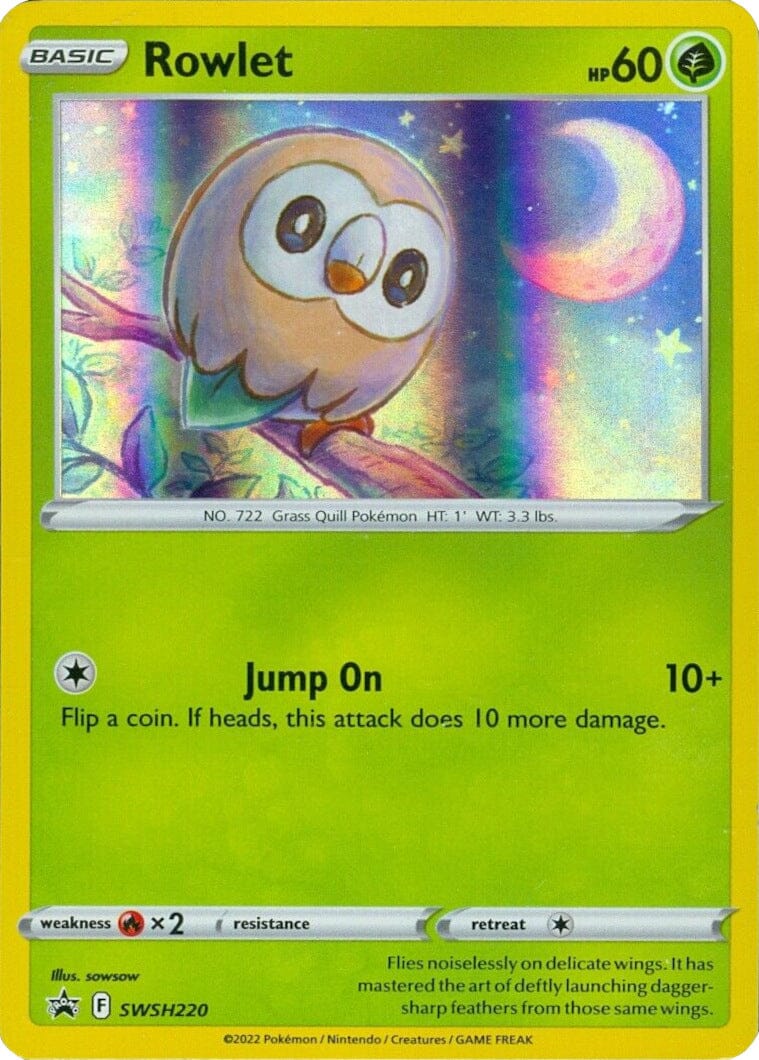 Rowlet (SWSH220) (Cosmos Holo) [Sword & Shield: Black Star Promos] Pokemon Single Pokémon  | Multizone: Comics And Games