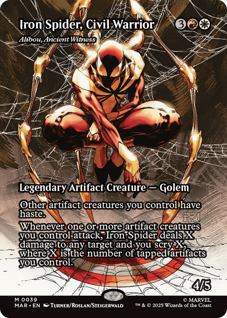 Iron Spider, Civil Warrior - Alibou, Ancient Witness [Marvel Universe: Eternal-Legal] MTG Single Magic: The Gathering  | Multizone: Comics And Games