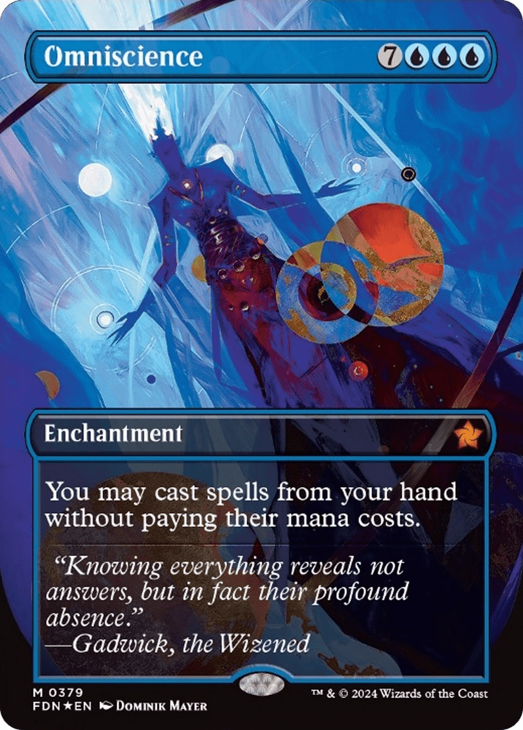 Omniscience (Borderless Mana Foil) [Foundations] MTG Single Magic: The Gathering  | Multizone: Comics And Games