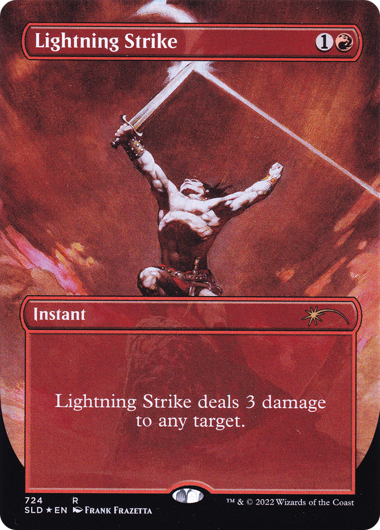 Lightning Strike (Borderless) [Secret Lair Drop Promos] MTG Single Magic: The Gathering  | Multizone: Comics And Games