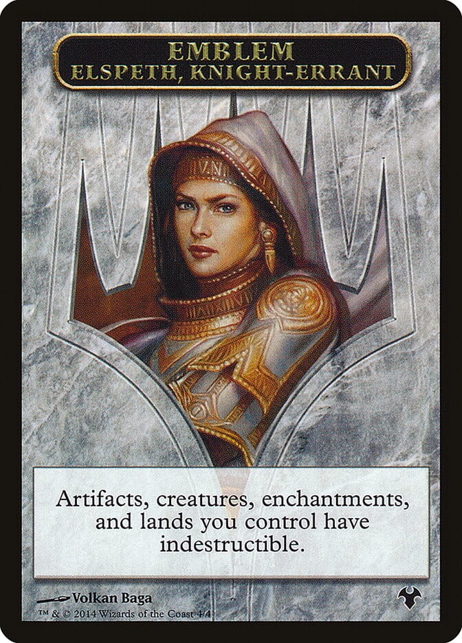 Emblem - Elspeth, Knight-Errant // Soldier Token [Modern Event Deck 2014 Tokens] MTG Single Magic: The Gathering  | Multizone: Comics And Games