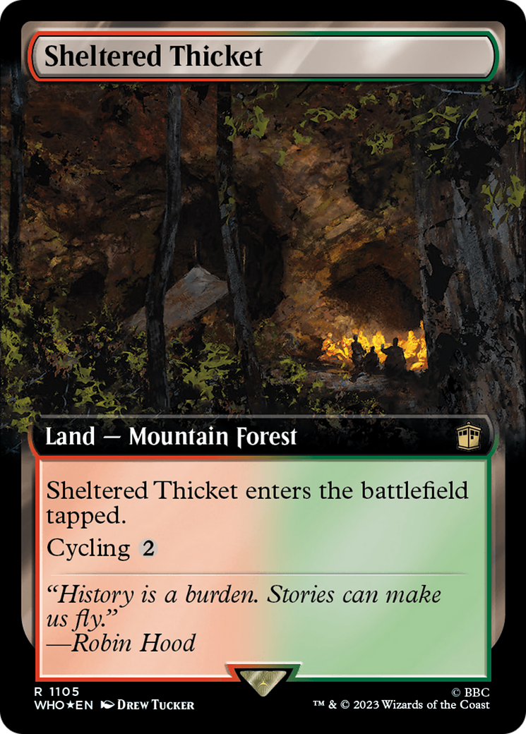 Sheltered Thicket (Extended Art) (Surge Foil) [Doctor Who] | Multizone: Comics And Games