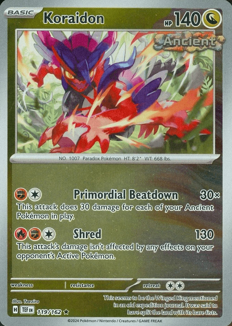 Koraidon (119/162) [Scarlet & Violet: Temporal Forces] Pokemon Single Pokémon  | Multizone: Comics And Games