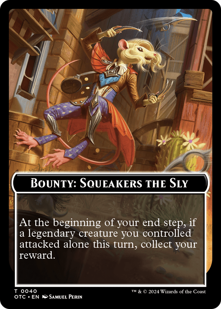Bounty: Squeakers the Sly // Bounty Rules Double-Sided Token [Outlaws of Thunder Junction Commander Tokens] MTG Single Magic: The Gathering  | Multizone: Comics And Games