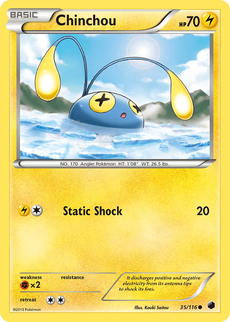 Chinchou (35/116) [Black & White: Plasma Freeze] Pokemon Single Pokémon  | Multizone: Comics And Games