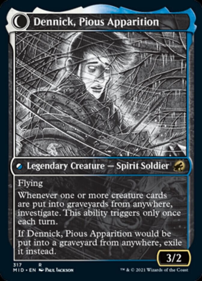 Dennick, Pious Apprentice // Dennick, Pious Apparition (Showcase Eternal Night) [Innistrad: Midnight Hunt] MTG Single Magic: The Gathering  | Multizone: Comics And Games