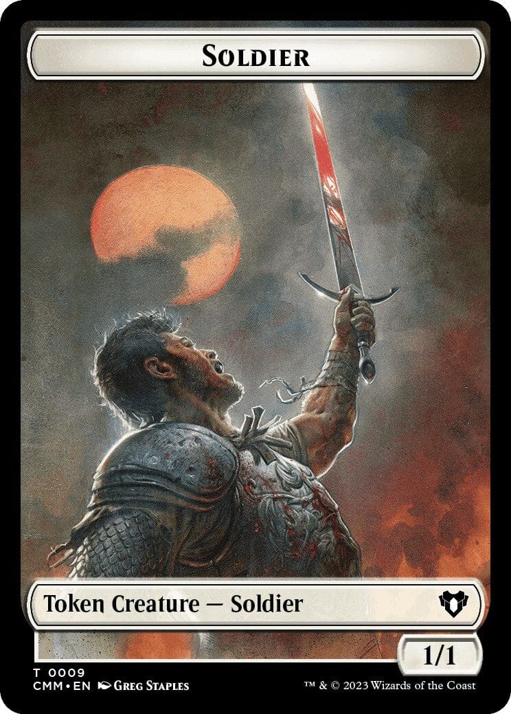 Soldier // Dragon (0020) Double-Sided Token [Commander Masters Tokens] MTG Single Magic: The Gathering  | Multizone: Comics And Games
