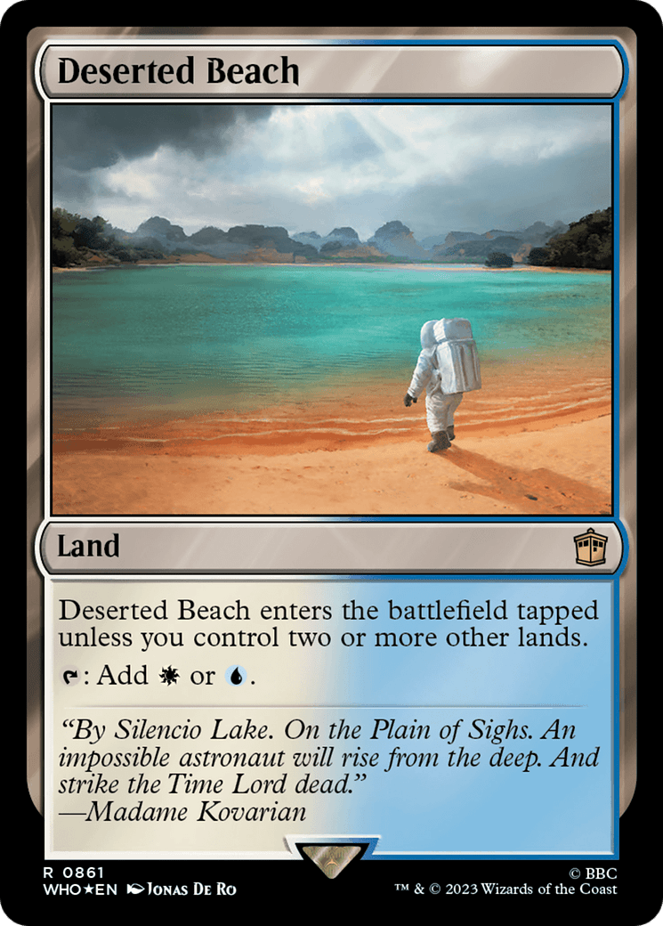 Deserted Beach (Surge Foil) [Doctor Who] MTG Single Magic: The Gathering  | Multizone: Comics And Games