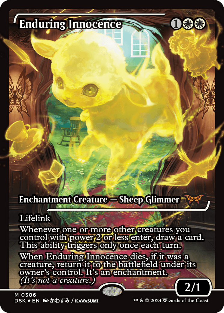 Enduring Innocence (Japan Showcase) [Duskmourn: House of Horror] MTG Single Magic: The Gathering  | Multizone: Comics And Games