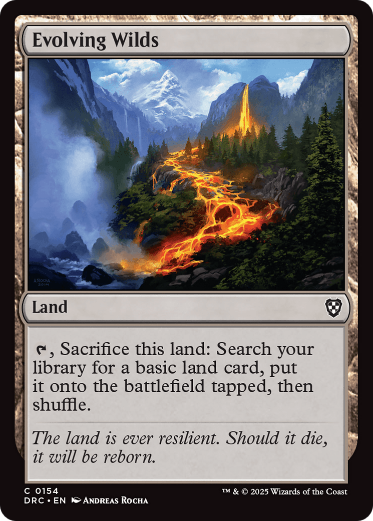 Evolving Wilds (0154) [Aetherdrift Commander] MTG Single Magic: The Gathering  | Multizone: Comics And Games