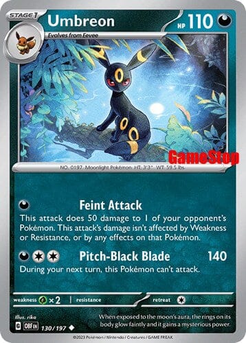 Umbreon (130/197) (GameStop Exclusive) [Scarlet & Violet: Black Star Promos] Pokemon Single Pokémon  | Multizone: Comics And Games