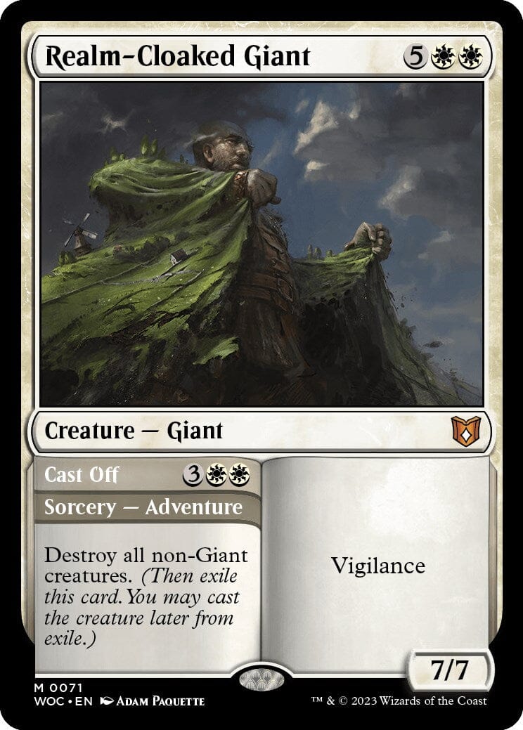 Realm-Cloaked Giant // Cast Off [Wilds of Eldraine Commander] MTG Single Magic: The Gathering  | Multizone: Comics And Games
