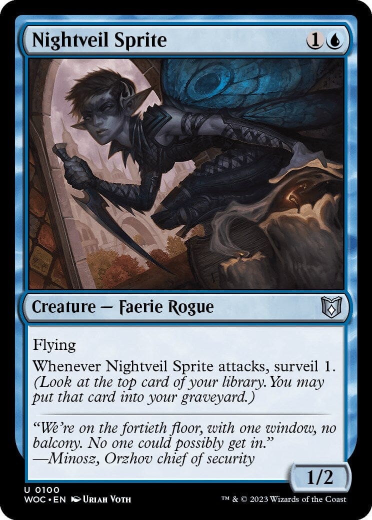 Nightveil Sprite [Wilds of Eldraine Commander] MTG Single Magic: The Gathering  | Multizone: Comics And Games