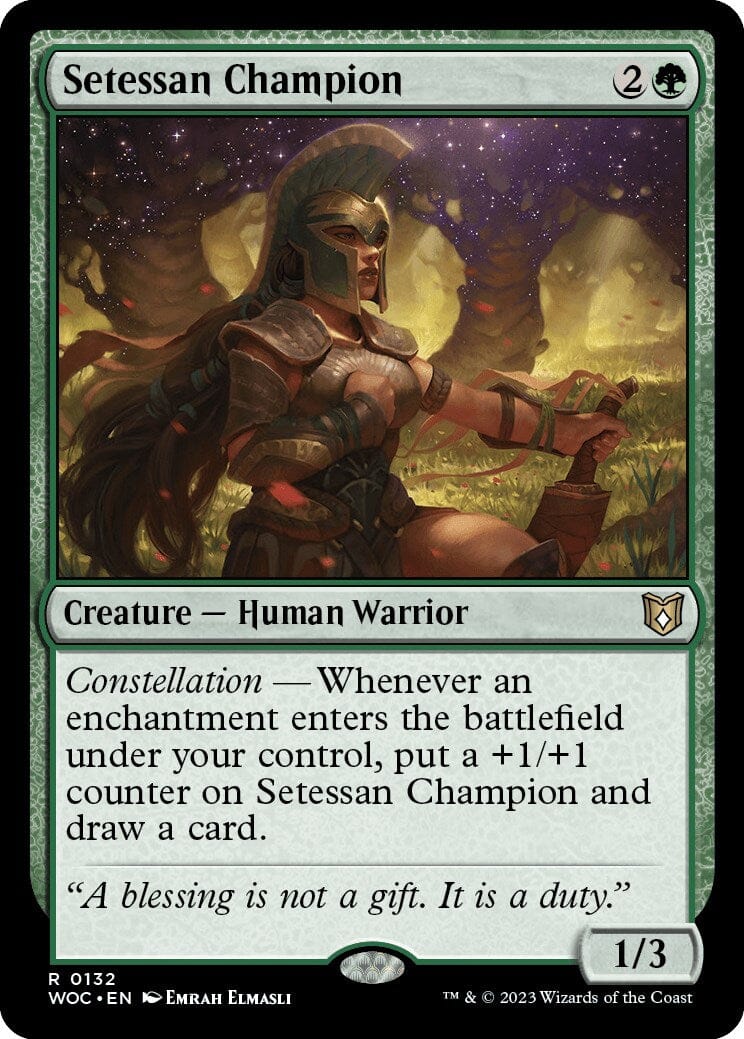 Setessan Champion [Wilds of Eldraine Commander] MTG Single Magic: The Gathering  | Multizone: Comics And Games
