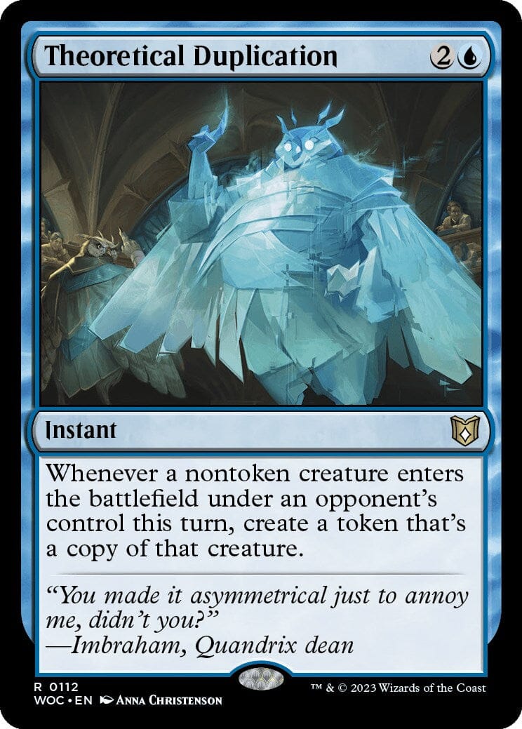 Theoretical Duplication [Wilds of Eldraine Commander] MTG Single Magic: The Gathering  | Multizone: Comics And Games