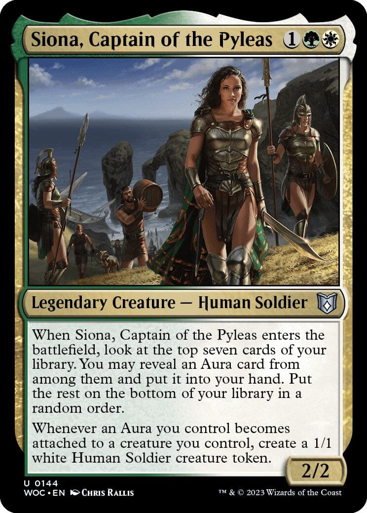 Siona, Captain of the Pyleas [Wilds of Eldraine Commander] MTG Single Magic: The Gathering  | Multizone: Comics And Games