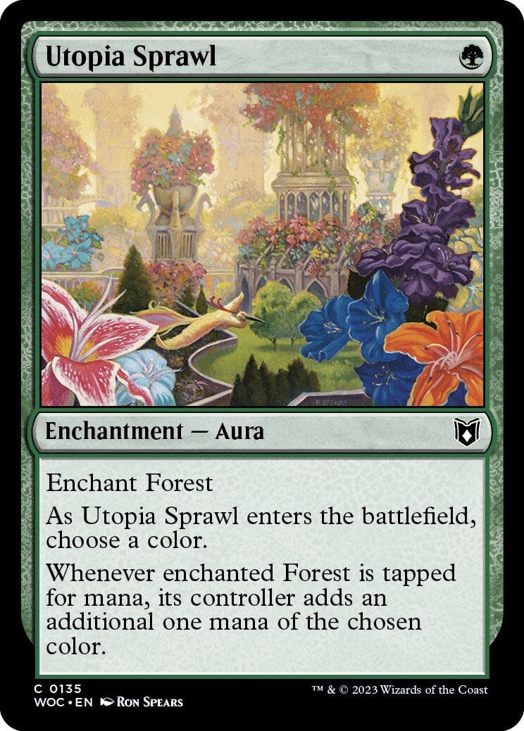 Utopia Sprawl [Wilds of Eldraine Commander] MTG Single Magic: The Gathering  | Multizone: Comics And Games