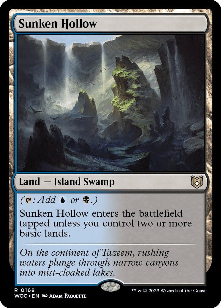 Sunken Hollow [Wilds of Eldraine Commander] MTG Single Magic: The Gathering  | Multizone: Comics And Games