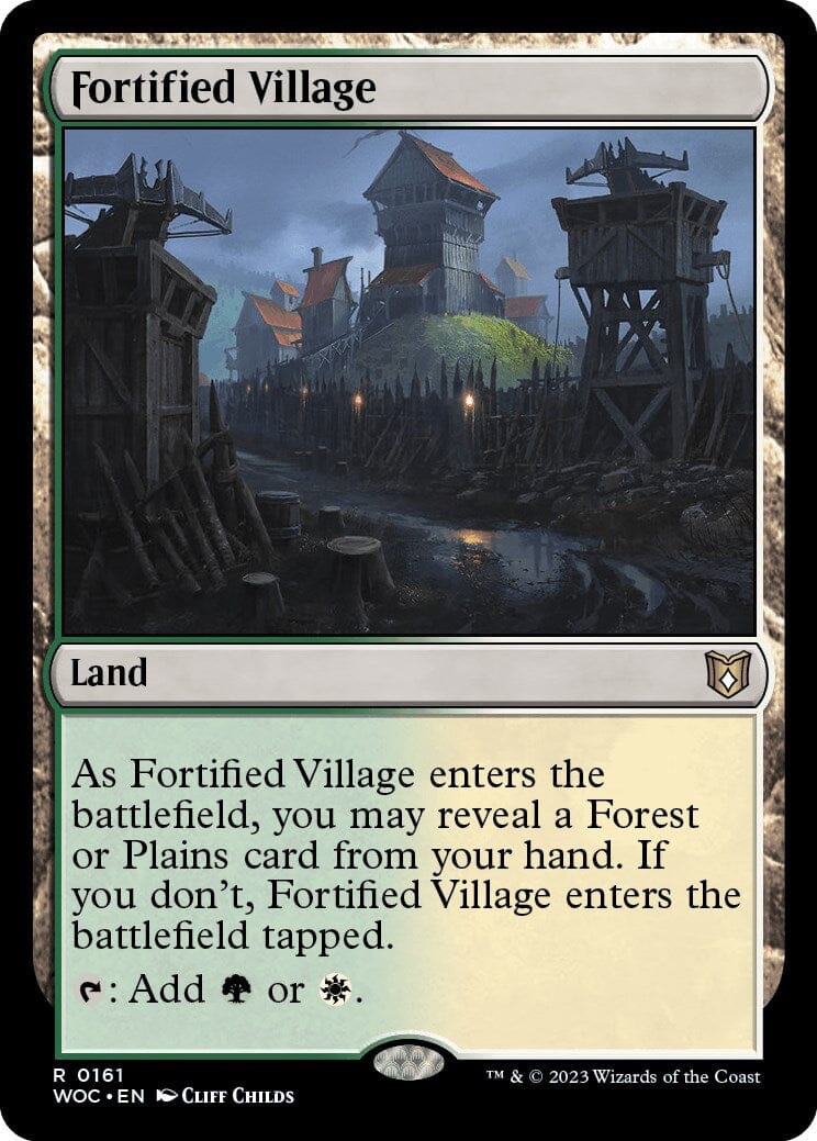 Fortified Village [Wilds of Eldraine Commander] MTG Single Magic: The Gathering  | Multizone: Comics And Games