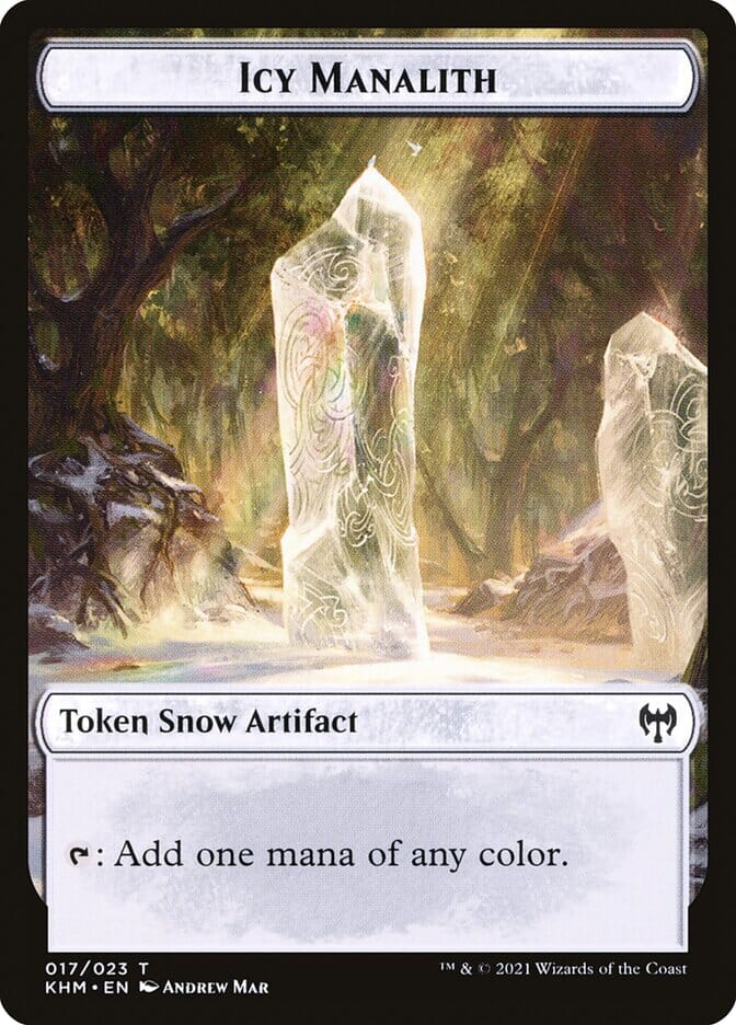 Treasure // Icy Manalith Double-Sided Token [Kaldheim Tokens] MTG Single Magic: The Gathering  | Multizone: Comics And Games
