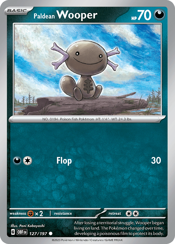 Paldean Wooper (127/197) [Scarlet & Violet: Obsidian Flames] Pokemon Single Pokémon  | Multizone: Comics And Games