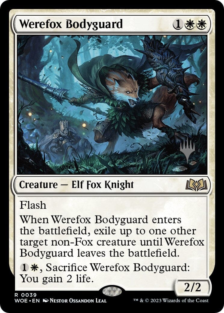 Werefox Bodyguard (Promo Pack) [Wilds of Eldraine Promos] MTG Single Magic: The Gathering  | Multizone: Comics And Games