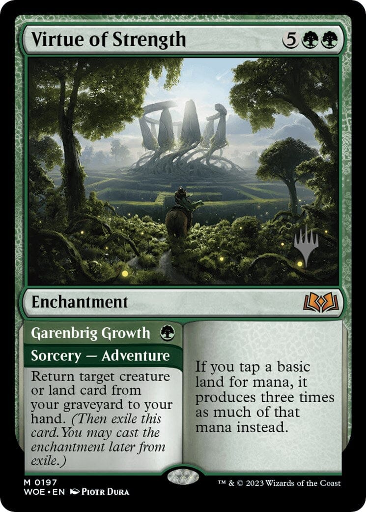 Virtue of Strength // Garenbrig Growth (Promo Pack) [Wilds of Eldraine Promos] MTG Single Magic: The Gathering  | Multizone: Comics And Games
