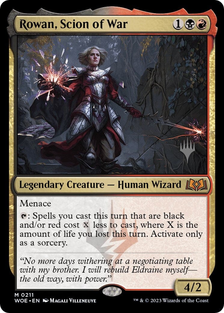 Rowan, Scion of War (Promo Pack) [Wilds of Eldraine Promos] MTG Single Magic: The Gathering  | Multizone: Comics And Games