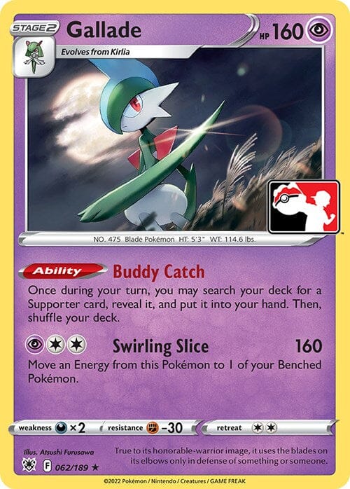 Gallade (062/189) [Prize Pack Series Three] Pokemon Single Pokémon  | Multizone: Comics And Games