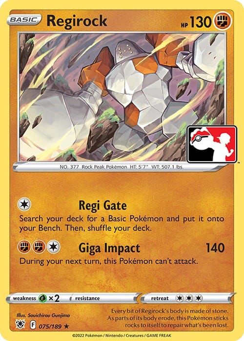 Regirock (075/189) [Prize Pack Series Three] Pokemon Single Pokémon  | Multizone: Comics And Games