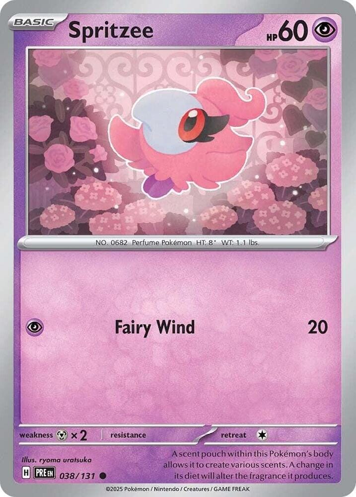 Spritzee (038/131) [Scarlet & Violet: Prismatic Evolutions] Pokemon Single Pokémon  | Multizone: Comics And Games