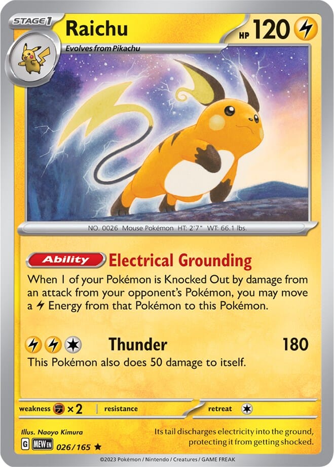 Raichu (026/165) [Scarlet & Violet 151] Pokemon Single Pokémon  | Multizone: Comics And Games