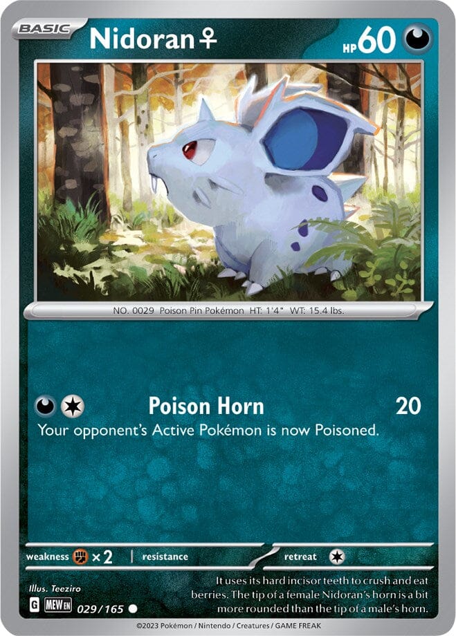 Nidoran F (029/165) [Scarlet & Violet 151] Pokemon Single Pokémon  | Multizone: Comics And Games