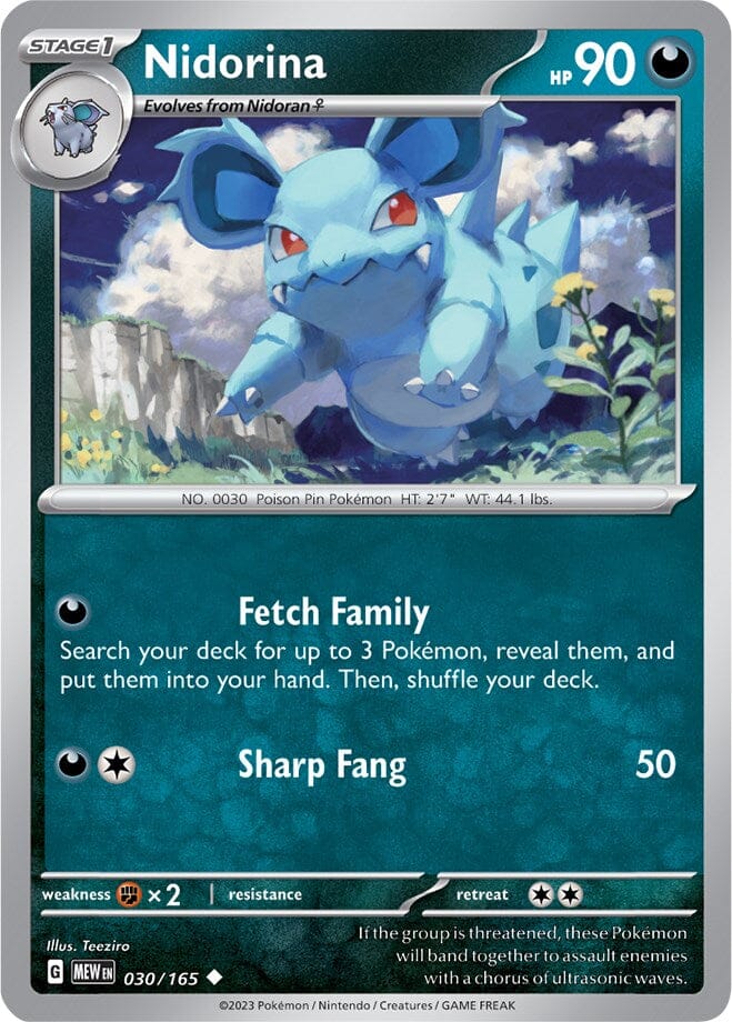 Nidorina (030/165) [Scarlet & Violet 151] Pokemon Single Pokémon  | Multizone: Comics And Games