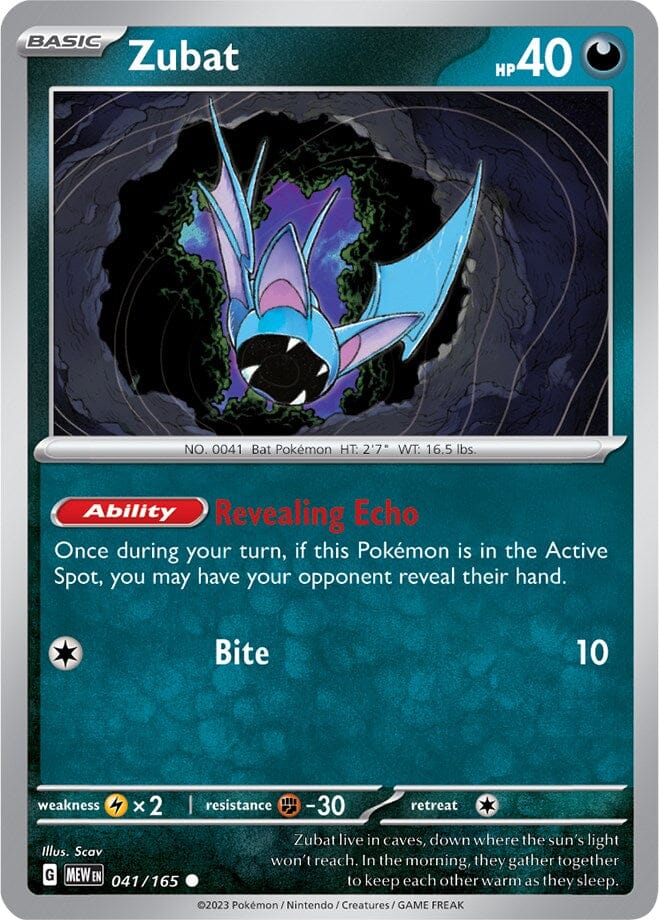 Zubat (041/165) [Scarlet & Violet 151] Pokemon Single Pokémon  | Multizone: Comics And Games