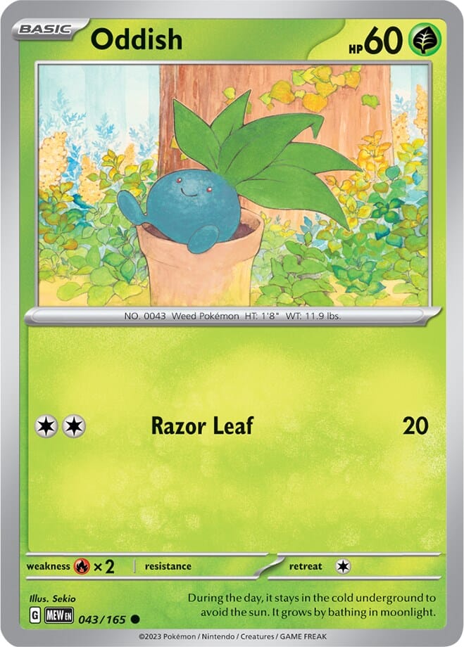 Oddish (043/165) [Scarlet & Violet 151] Pokemon Single Pokémon  | Multizone: Comics And Games