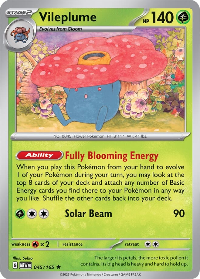 Vileplume (045/165) [Scarlet & Violet 151] Pokemon Single Pokémon  | Multizone: Comics And Games