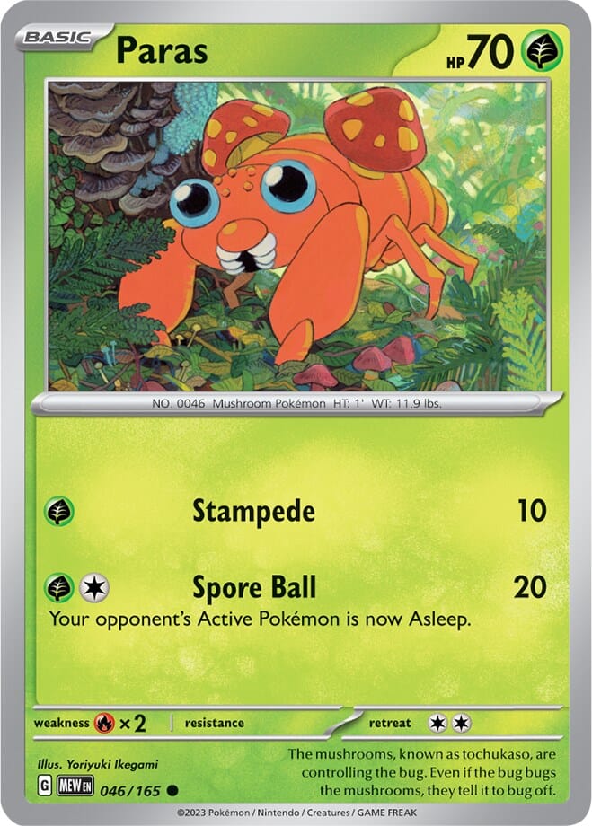 Paras (046/165) [Scarlet & Violet 151] Pokemon Single Pokémon  | Multizone: Comics And Games