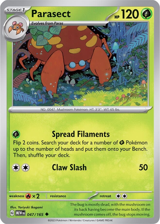 Parasect (047/165) [Scarlet & Violet 151] Pokemon Single Pokémon  | Multizone: Comics And Games