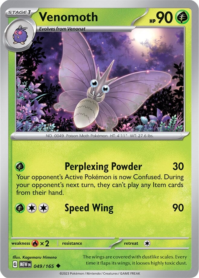 Venomoth (049/165) [Scarlet & Violet 151] Pokemon Single Pokémon  | Multizone: Comics And Games