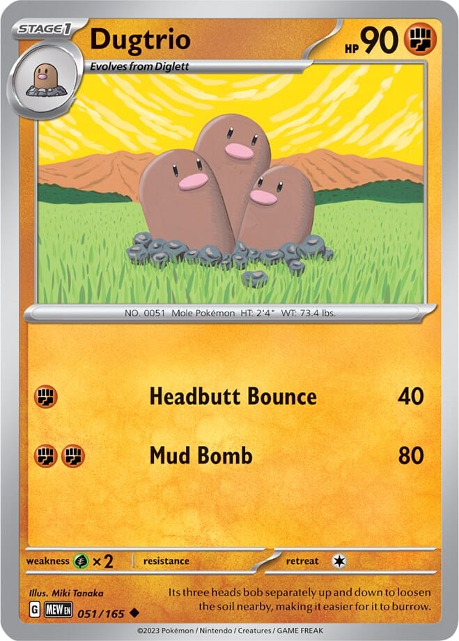 Dugtrio (051/165) [Scarlet & Violet 151] Pokemon Single Pokémon  | Multizone: Comics And Games