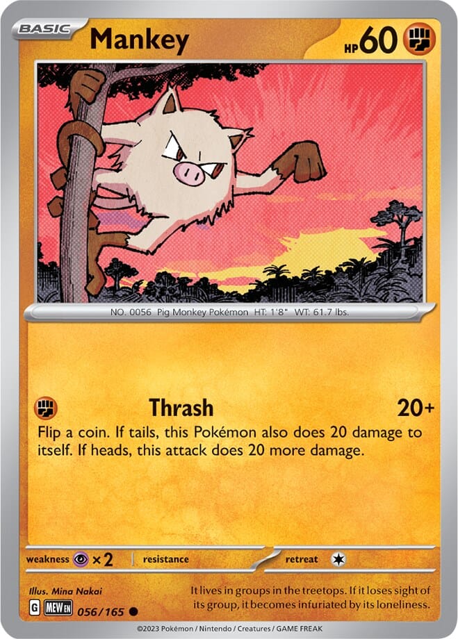 Mankey (056/165) [Scarlet & Violet 151] Pokemon Single Pokémon  | Multizone: Comics And Games
