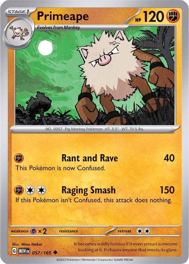 Primeape (057/165) [Scarlet & Violet 151] Pokemon Single Pokémon  | Multizone: Comics And Games