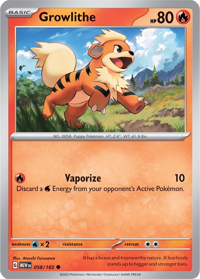 Growlithe (058/165) [Scarlet & Violet 151] Pokemon Single Pokémon  | Multizone: Comics And Games