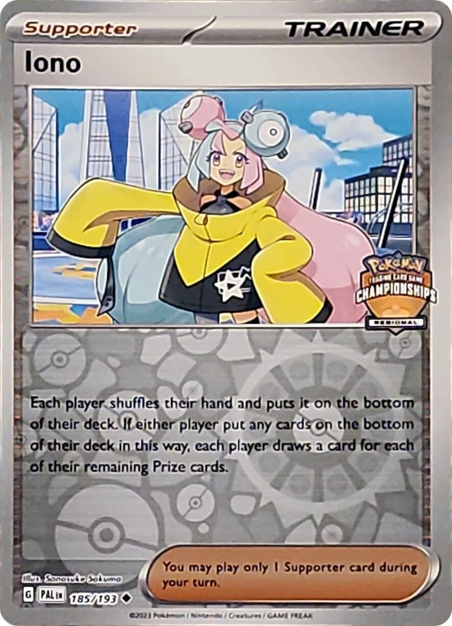 Iono (185/193) (Regional Championships Promo) [League & Championship Cards] Pokemon Single Pokémon  | Multizone: Comics And Games