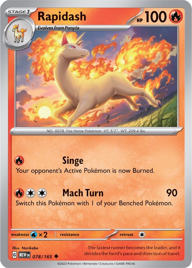 Rapidash (078/165) [Scarlet & Violet 151] Pokemon Single Pokémon  | Multizone: Comics And Games